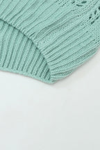 Pull en Maille Ajourée Pointelle Col Rond, Manches Longues