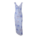 Robe Longue Fleurie à Volants Silhouette Fluide