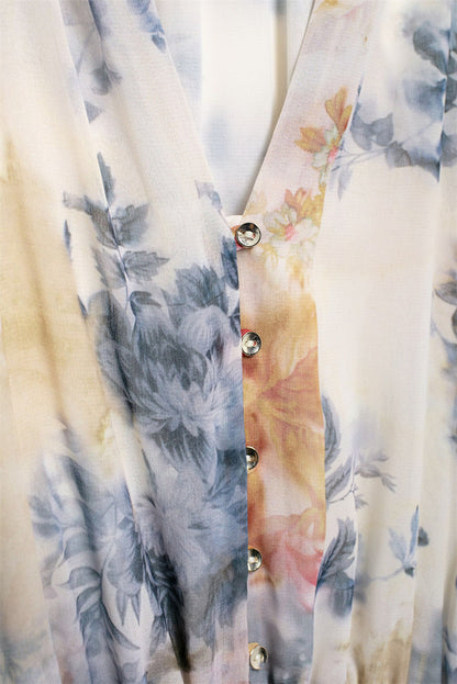 Robe Fleurie à Manches Longues Élégance Bohème