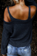 Pull en Maille à Épaules Dénudées Juliette Manches Longues