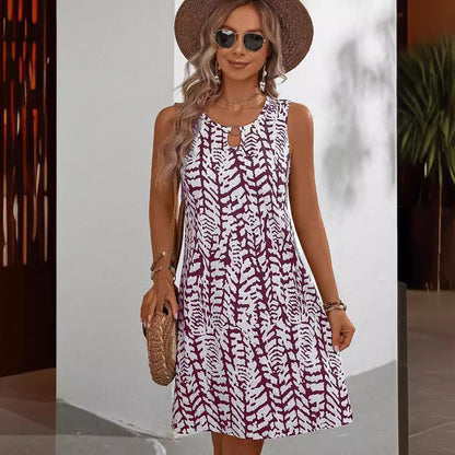 Robe Midi Fleurie Sans Manches Esprit Bohème