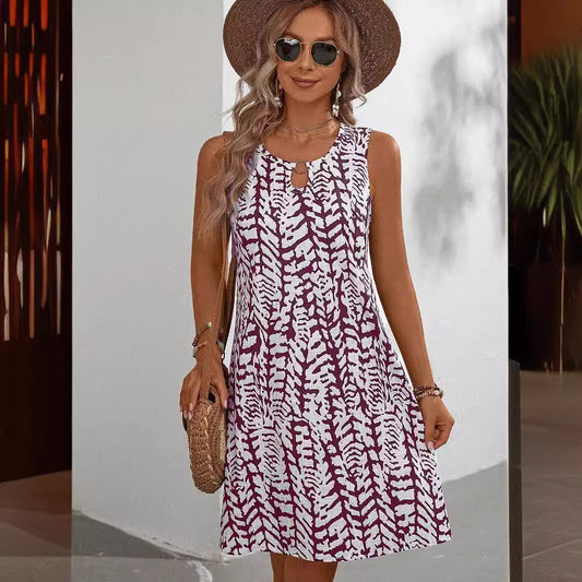 Robe Midi Fleurie Sans Manches Esprit Bohème