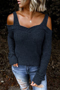 Pull en Maille à Épaules Dénudées Juliette Manches Longues