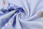 Robe Longue Fleurie à Volants Silhouette Fluide