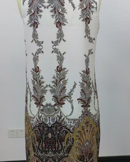 Robe Midi Fleurie Sans Manches Esprit Bohème