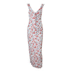 Robe Longue Fleurie à Volants Silhouette Fluide
