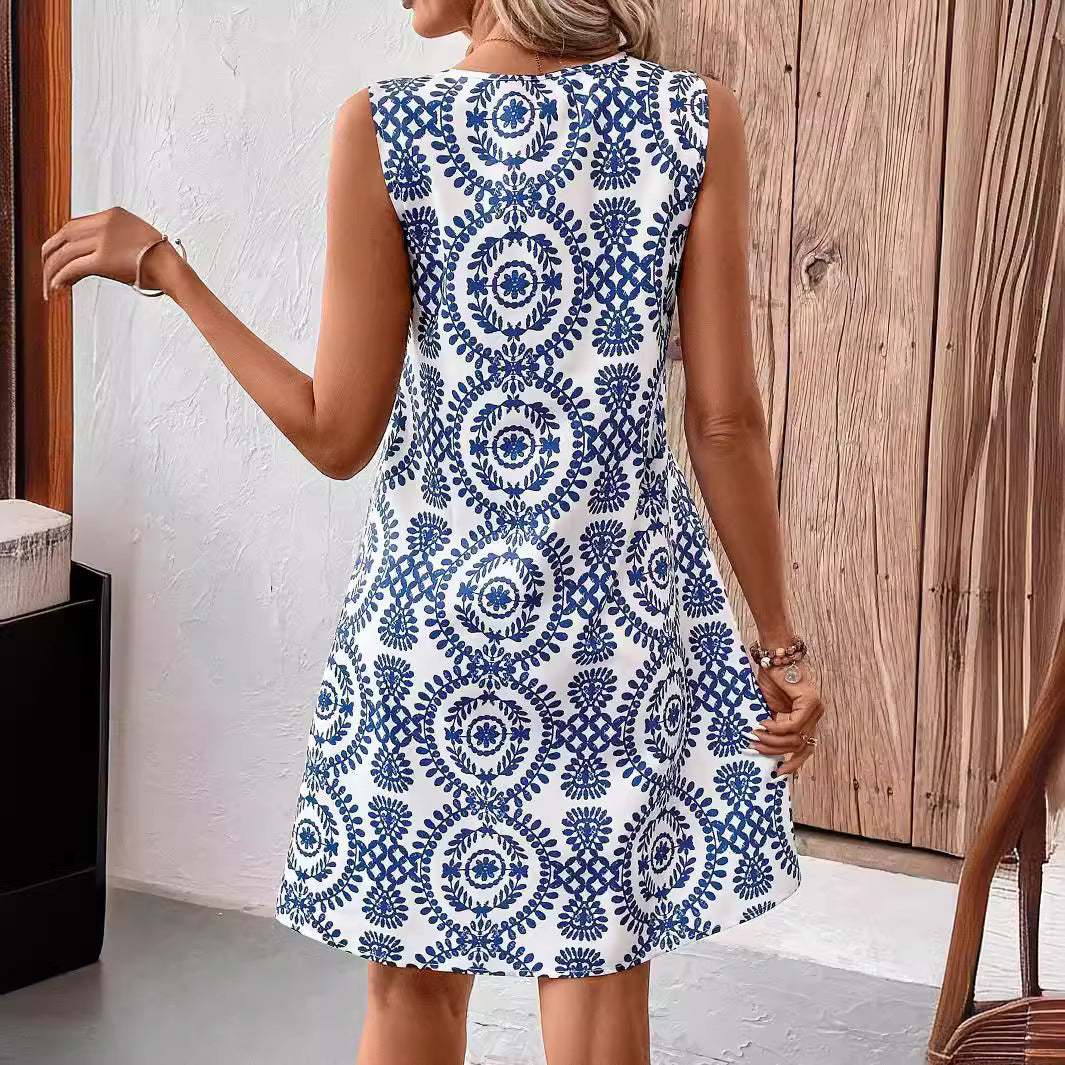 Robe Midi Fleurie Sans Manches Esprit Bohème