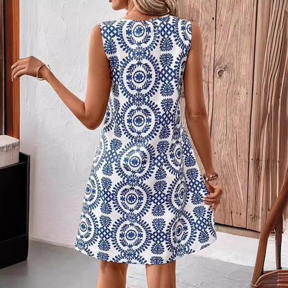 Robe Midi Fleurie Sans Manches Esprit Bohème