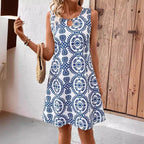 Robe Midi Fleurie Sans Manches Esprit Bohème