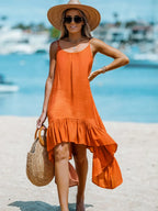 Robe Longue Asymétrique à Volants Esprit Estival