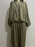Ensemble Femme Chemisier Fluide et Pantalon Large