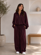 Ensemble Femme Chemisier Fluide et Pantalon Large