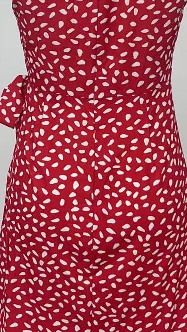 Robe Midi à Col Halter Fluide et Imprimé