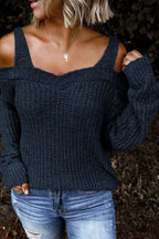 Pull en Maille à Épaules Dénudées Juliette Manches Longues